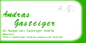 andras gasteiger business card